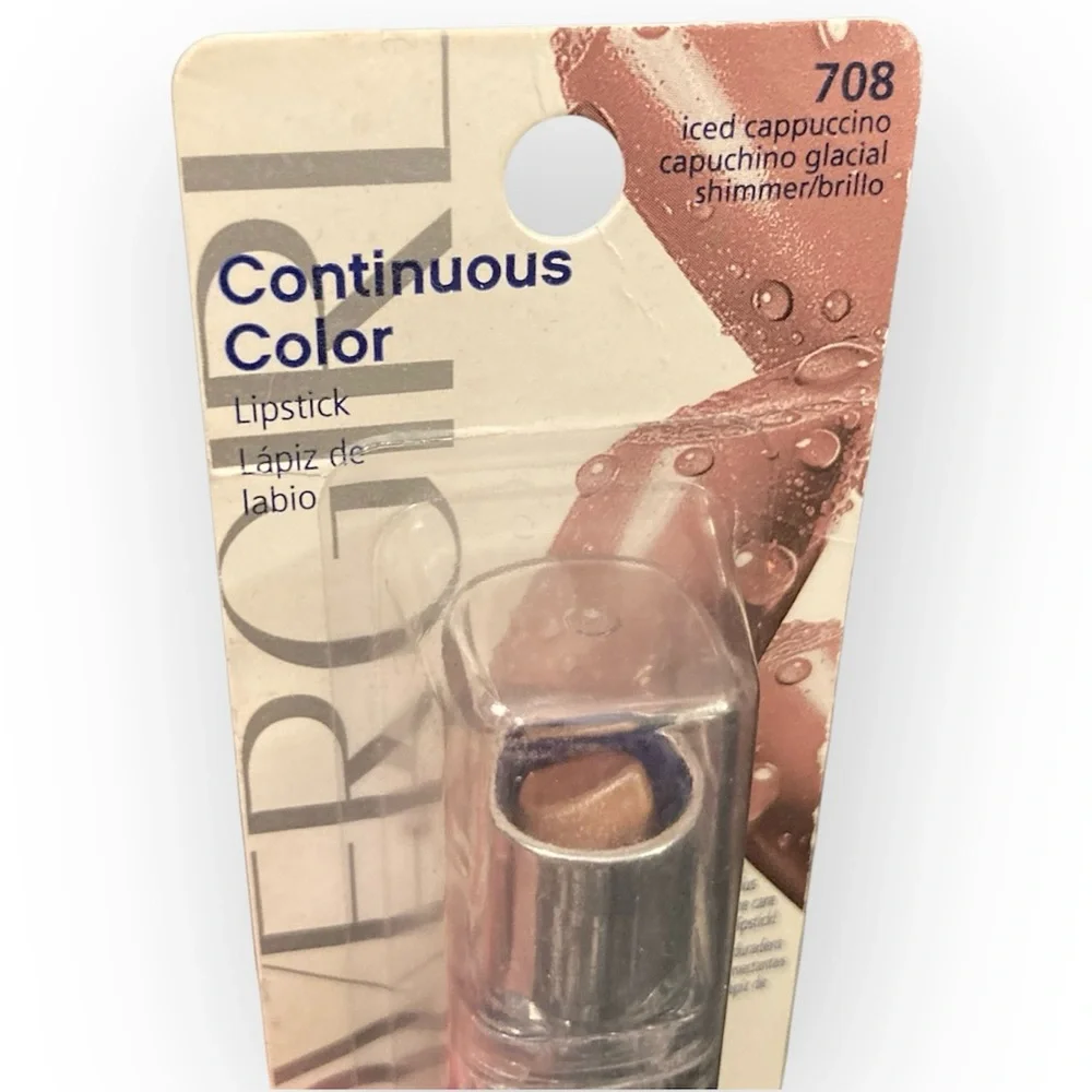 (1) NEW Sealed Covergirl Continuous Color Lipstick 708 Iced Cappuccino Shimmer